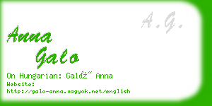 anna galo business card